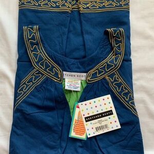 Gretchen Scott “the easy embroidered dress”. Navy, NWT, size S